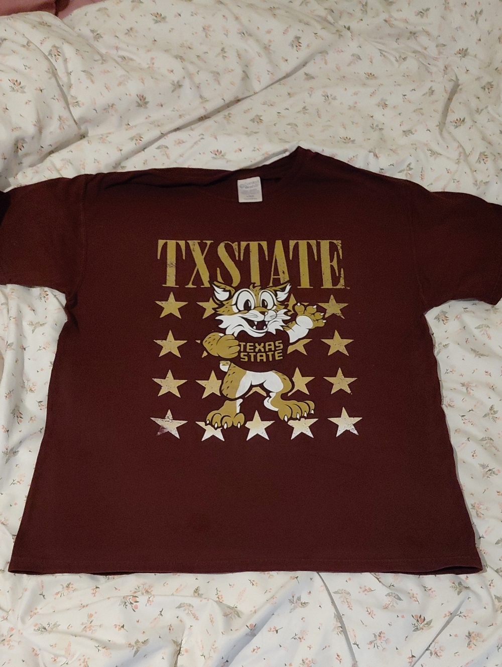 Texas State Maroon Mascot Graphic Tee